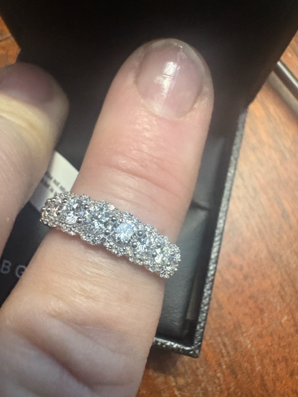 One carat diamond and size 8 in silver